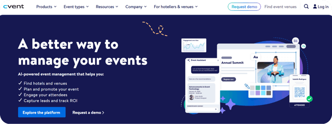 Cvent homepage
