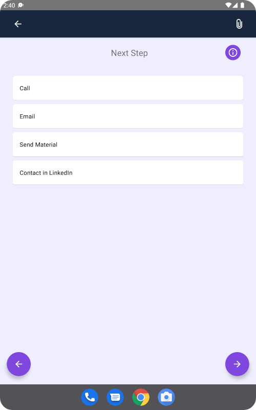 Romify app next step follow-up