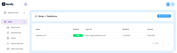 Romify syncing to Salesforce