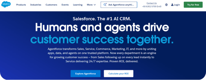 Salesforce homepage