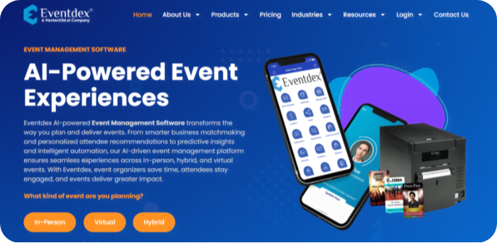Eventdex homepage