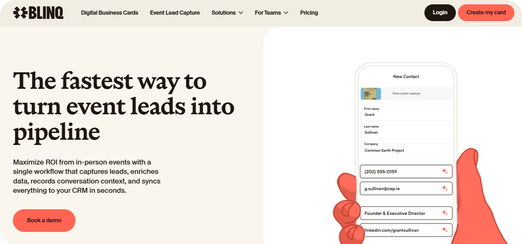 Blinq homepage