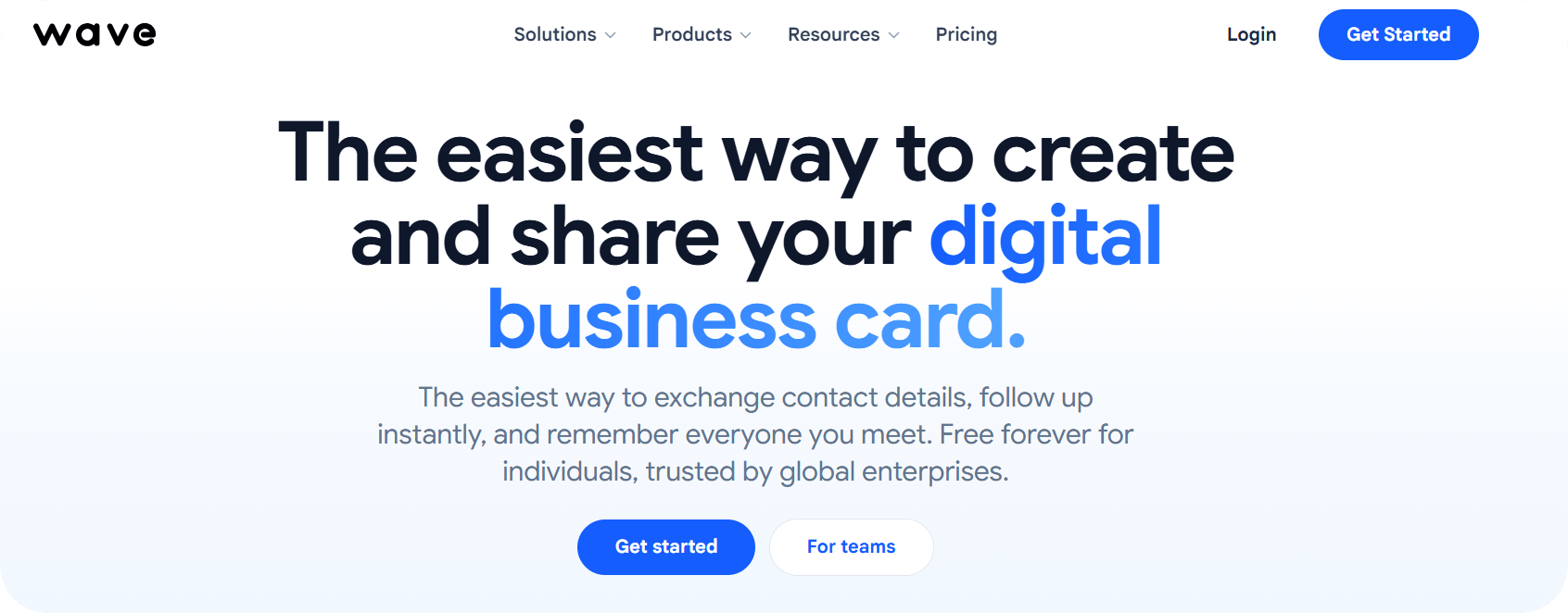 Wave Connect homepage